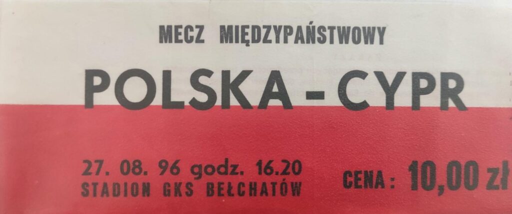 bilet polska cypr 1996