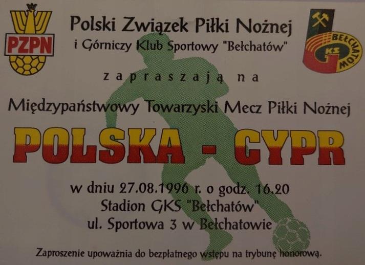 zaproszenie polska cypr 1996
